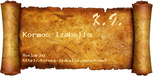 Kormos Izabella névjegykártya